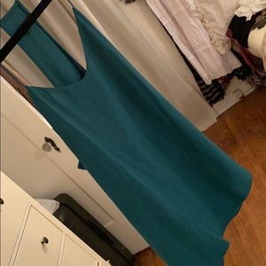 Green tibi tank silk top